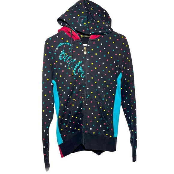 Burton Tops - BURTON HOODIE/Double Hood/ White w/squared dots/ M‎